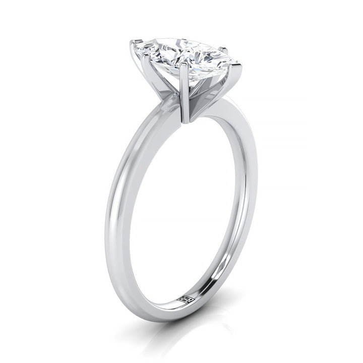 The Gilda Select Solitaire Engagement Ring with Lab Diamond in 18K White Gold - view 2