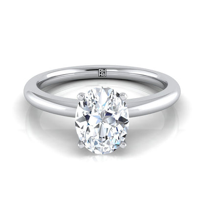 The Gilda Select Solitaire Engagement Ring with Lab Diamond in 18K White Gold - view 1