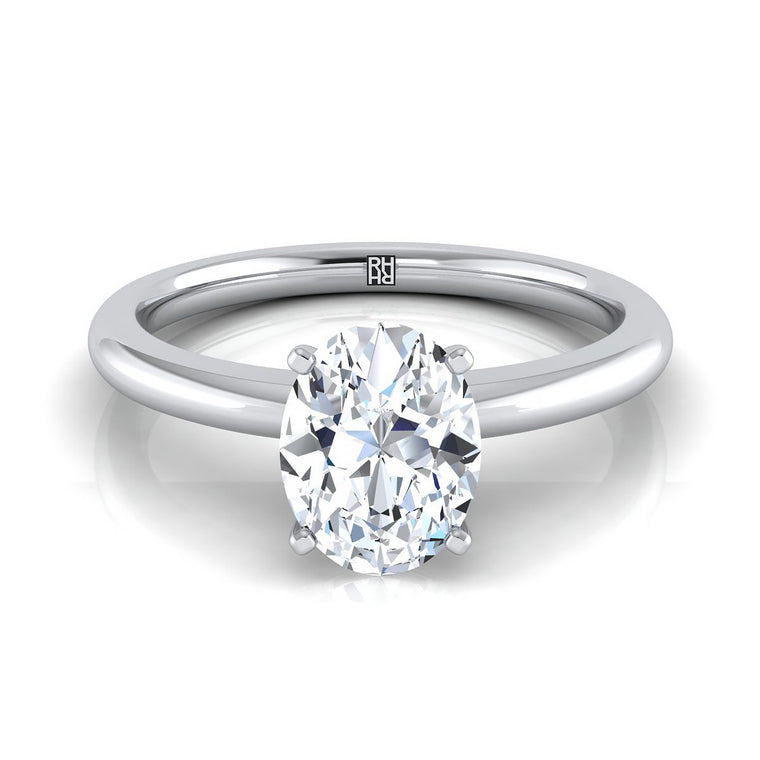 The Gilda Select Solitaire Oval Lab Diamond Engagement Ring in Platinum