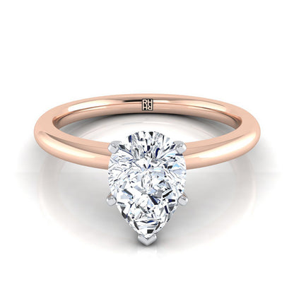 The Gilda Select Solitaire Engagement Ring with Lab Diamond in 14K Rose Gold - view 1