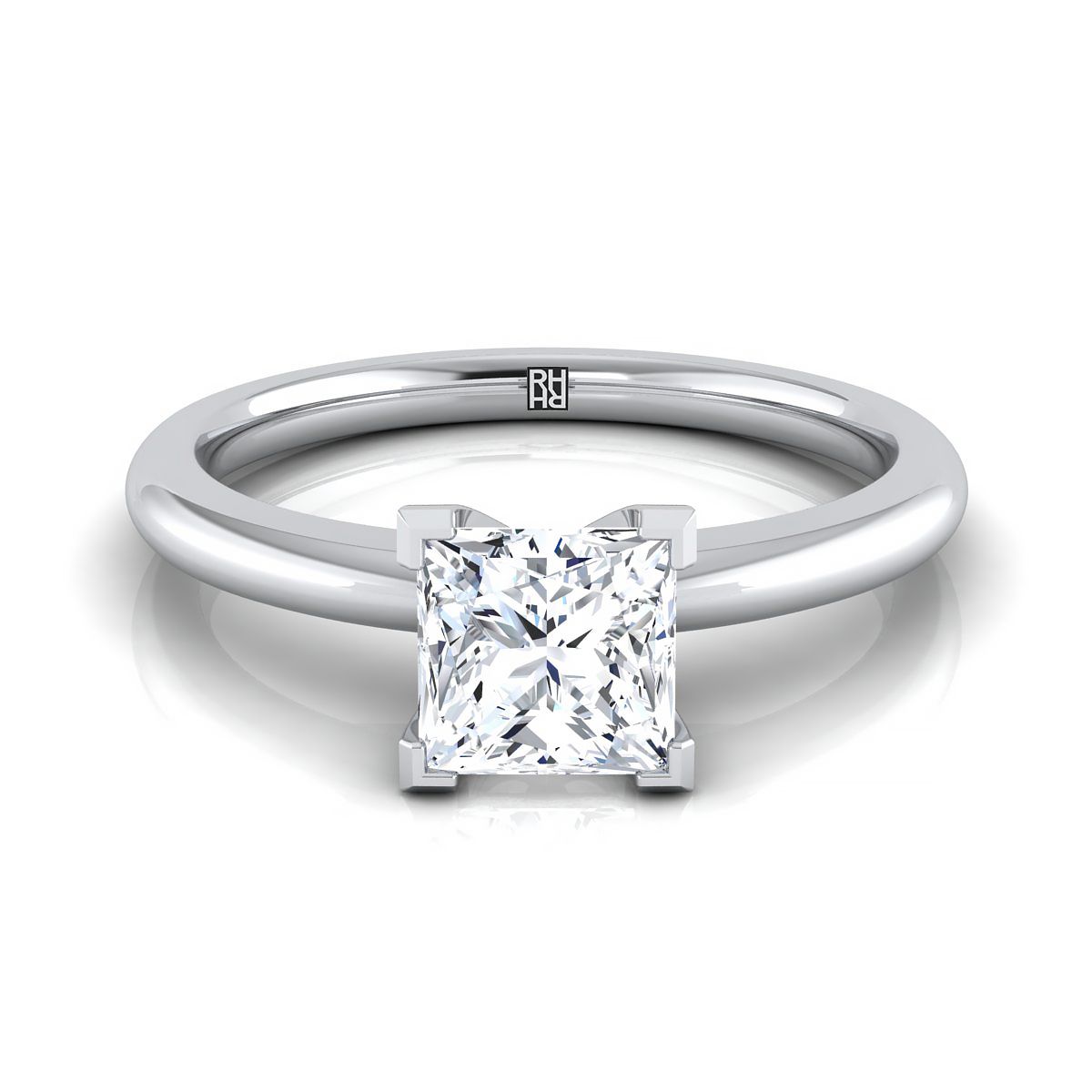 The Gilda princess engagement ring setting in Platinum | RockHer