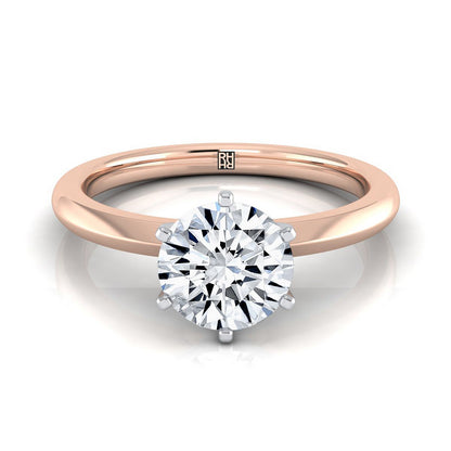 The Giovanna Select Solitaire Engagement Ring with Lab Diamond in 14K Rose Gold - view 1