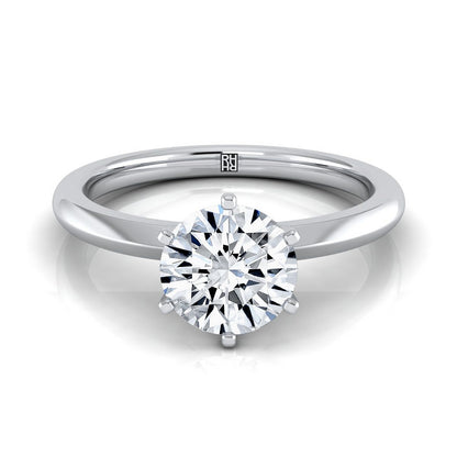 The Giovanna Select Solitaire Engagement Ring with Lab Diamond in 18K White Gold - view 1
