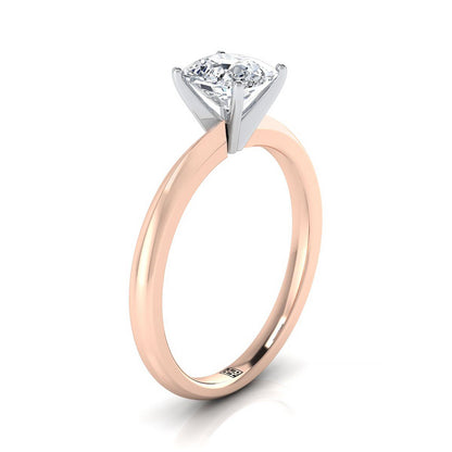The Isolde Select Knife Edge Solitaire Engagement Ring with Lab Diamond in 14K Rose Gold - view 2