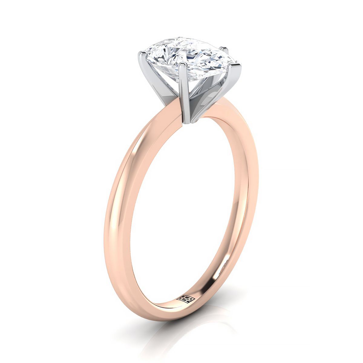 Select Knife Edge Solitaire styling on The Isolde pear engagement ring setting | RockHer