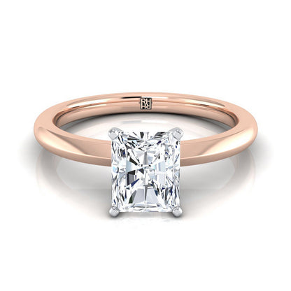 The Isolde Select Knife Edge Solitaire Engagement Ring with Lab Diamond in 14K Rose Gold - view 1
