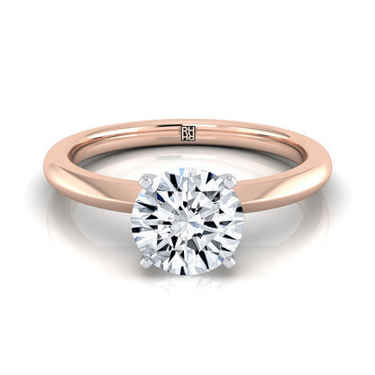 The Isolde Select Knife Edge Solitaire Engagement Ring with Lab Diamond in 14K Rose Gold - view 1