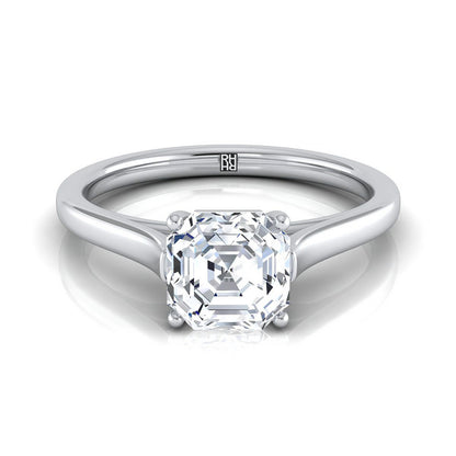 The Juliette Select Cathedral Solitaire Engagement Ring with Lab Diamond in 18K White Gold - view 1