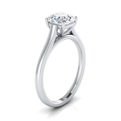 The Juliette Select Cathedral Solitaire Engagement Ring with Lab Diamond in 18K White Gold - view 2