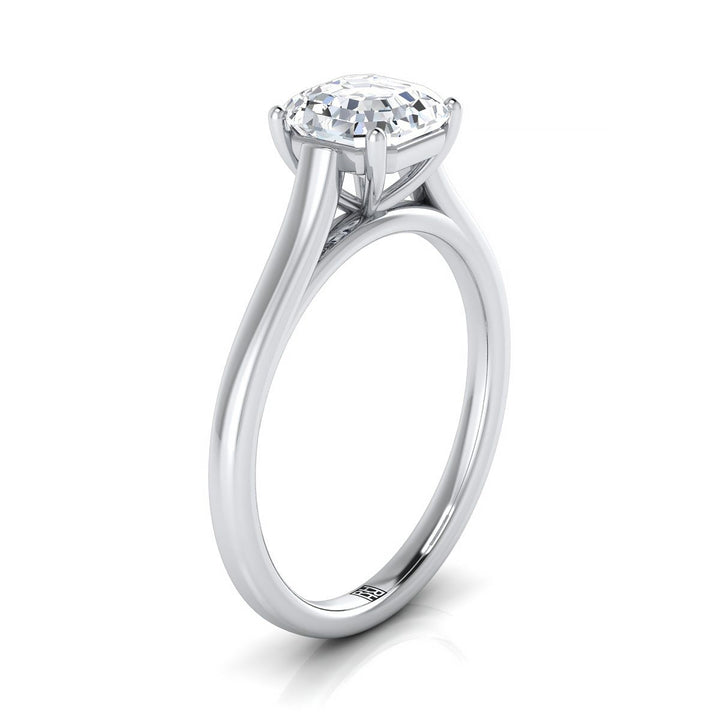 The Juliette Select Cathedral Solitaire Engagement Ring with Lab Diamond in 18K White Gold - view 2