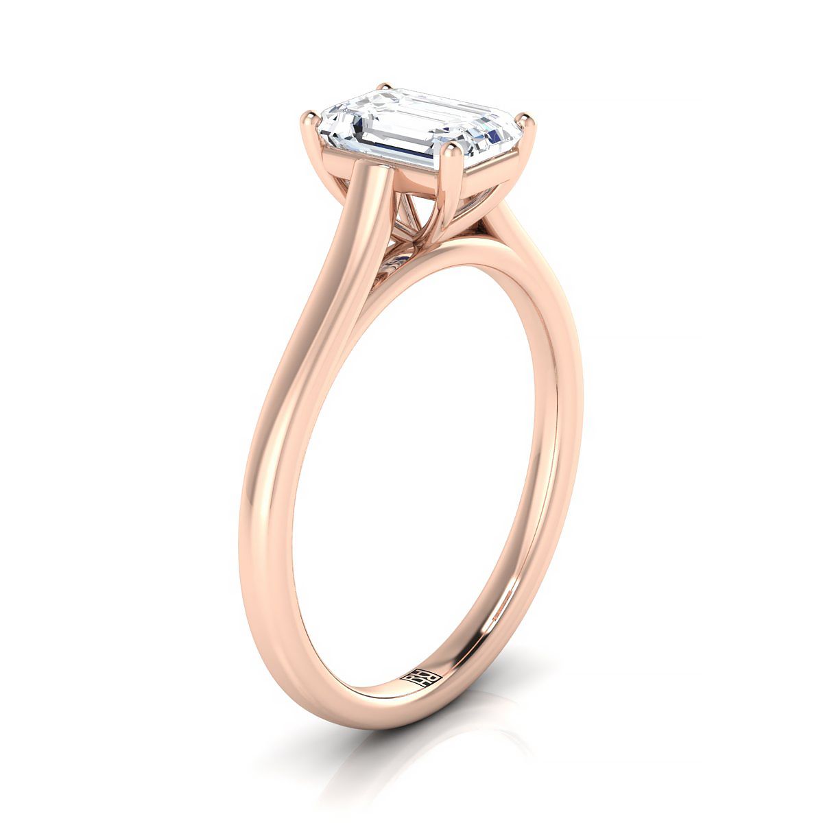 Select Cathedral Solitaire Cut styling on The Juliette emerald engagement ring setting | RockHer