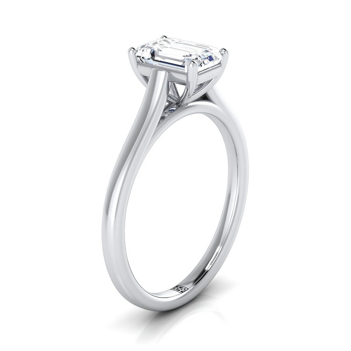 Select Cathedral Solitaire Cut styling on The Juliette emerald engagement ring setting | RockHer