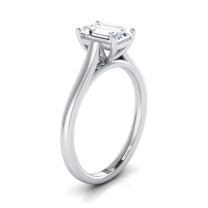 The Juliette Select Cathedral Solitaire Engagement Ring with Lab Diamond in 18K White Gold - view 2