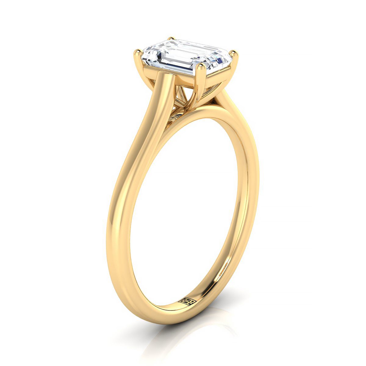 Made to order: The Juliette emerald engagement ring setting in 18K Yellow Gold | RockHer