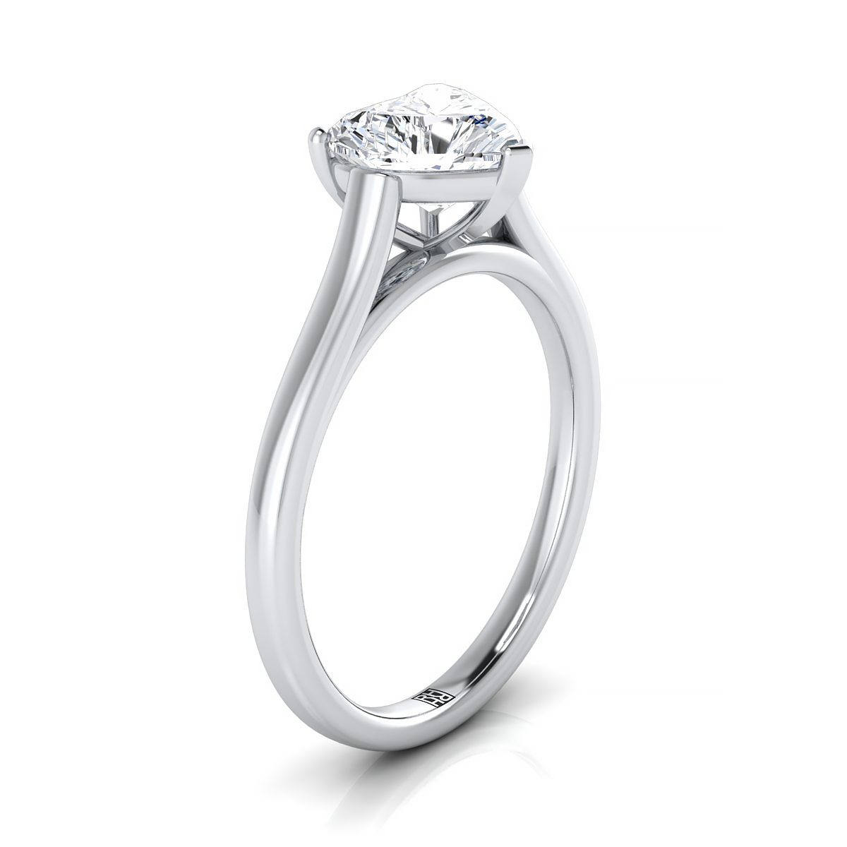 Select Cathedral Solitaire styling on The Juliette heart engagement ring setting | RockHer