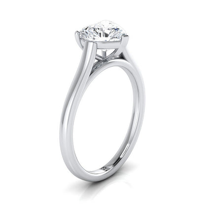The Juliette Select Cathedral Solitaire Engagement Ring with Lab Diamond in Platinum - view 2