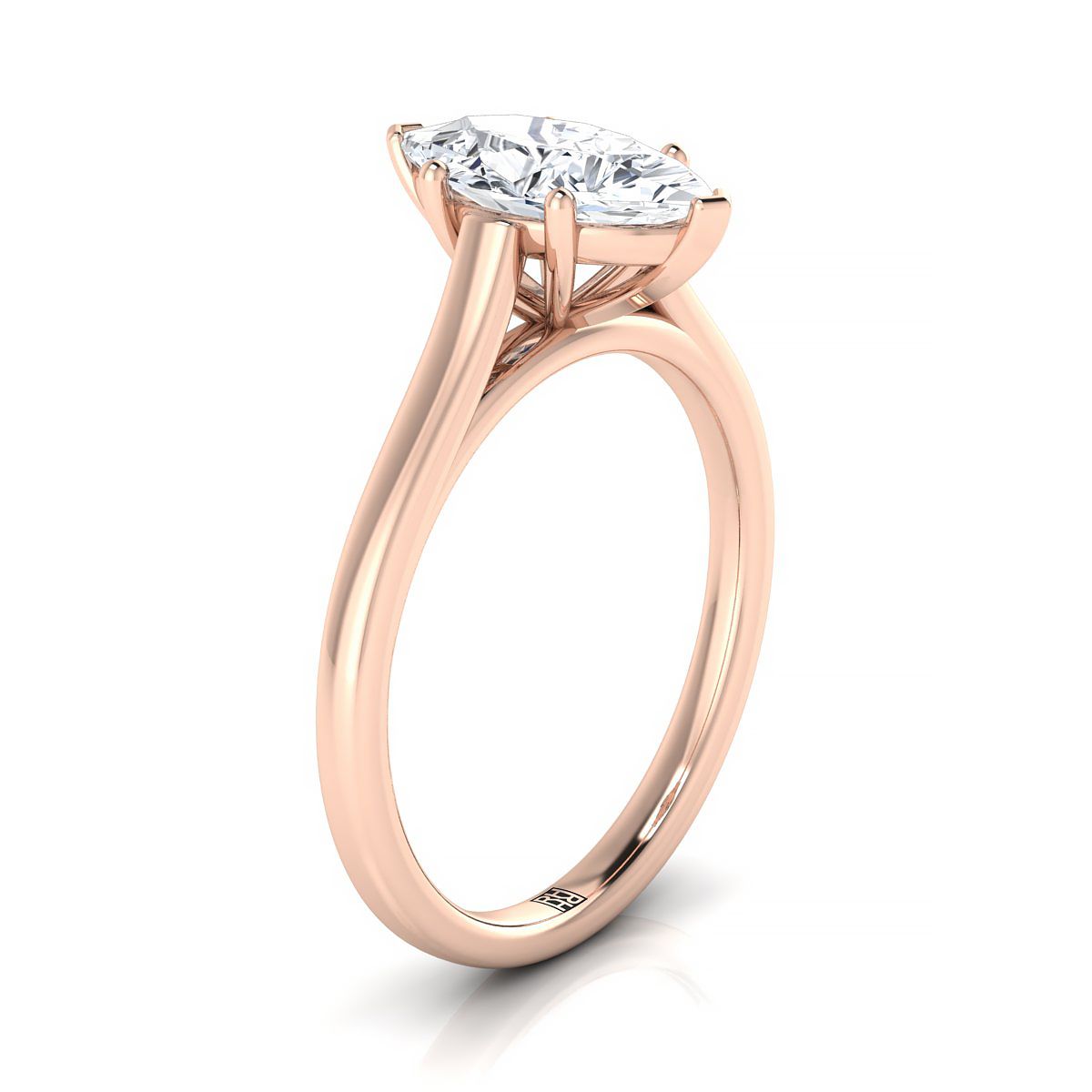 Select Cathedral Solitaire styling on The Juliette marquise engagement ring setting | RockHer