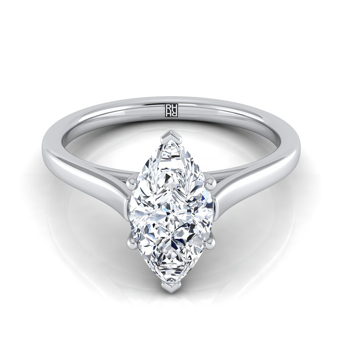 The Juliette marquise engagement ring setting in Platinum | RockHer
