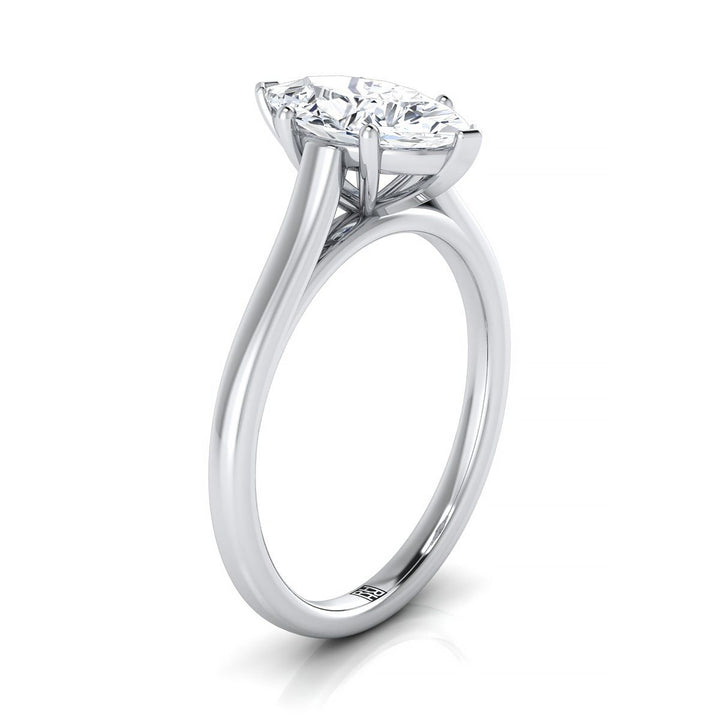 The Juliette Select Cathedral Solitaire Engagement Ring with Lab Diamond in Platinum - view 2