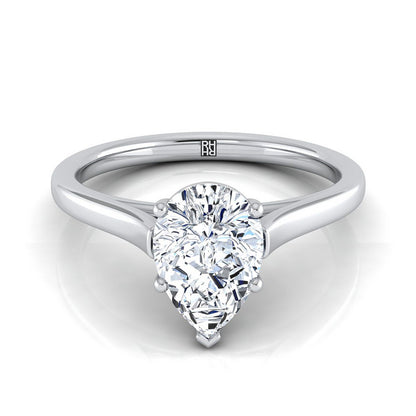 The Juliette Select Cathedral Solitaire Engagement Ring with Lab Diamond in Platinum - view 1