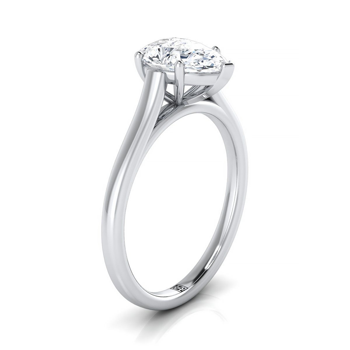 Select Cathedral Solitaire styling on The Juliette pear engagement ring setting | RockHer