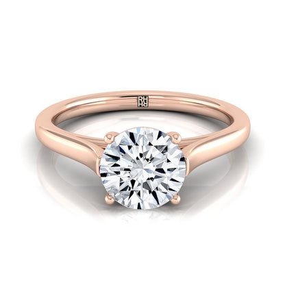 The Juliette Select Cathedral Solitaire Engagement Ring with Lab Diamond in 14K Rose Gold - view 1