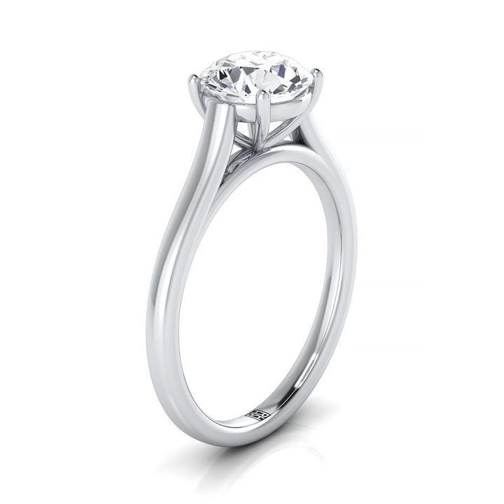 The Juliette Select Cathedral Solitaire Engagement Ring with Lab Diamond in 18K White Gold - view 2
