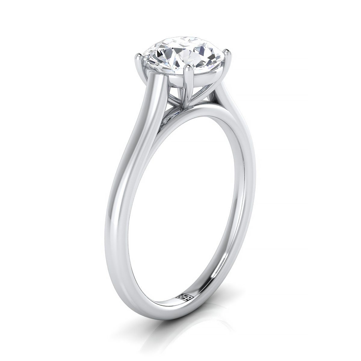 Select Cathedral Solitaire styling on The Juliette round engagement ring setting | RockHer