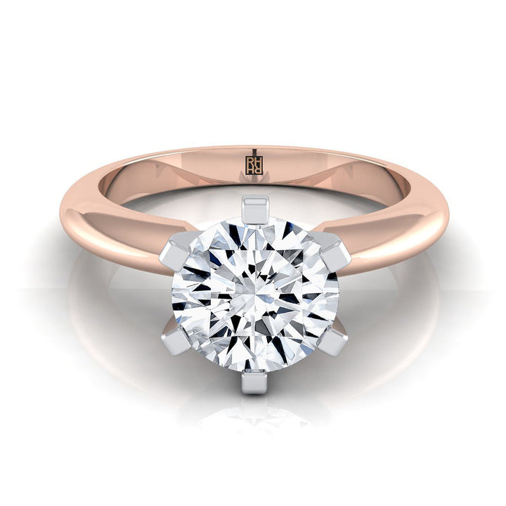 The Leonora Select Solitaire Engagement Ring with Lab Diamond in 14K Rose Gold - view 1