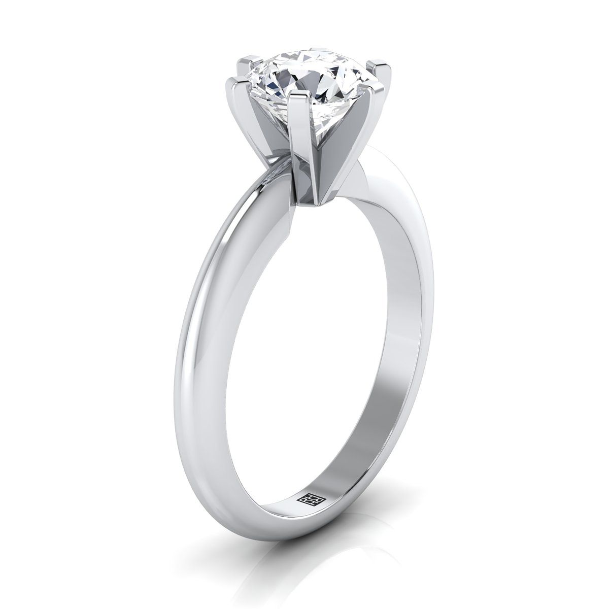 Select Solitaire styling on The Leonora round engagement ring setting | RockHer