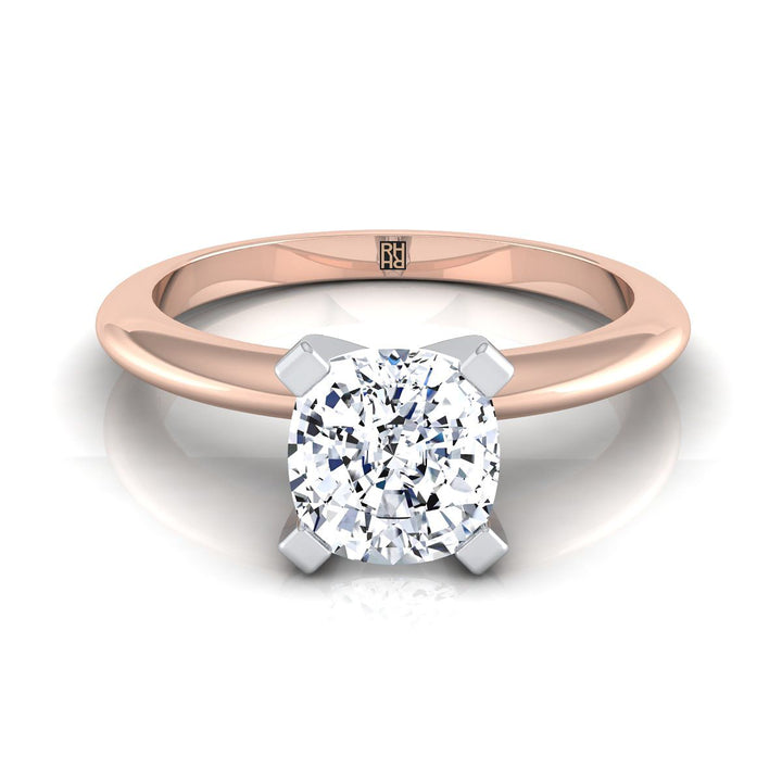 The Lolette Select Solitaire Engagement Ring with Lab Diamond in 14K Rose Gold - view 1