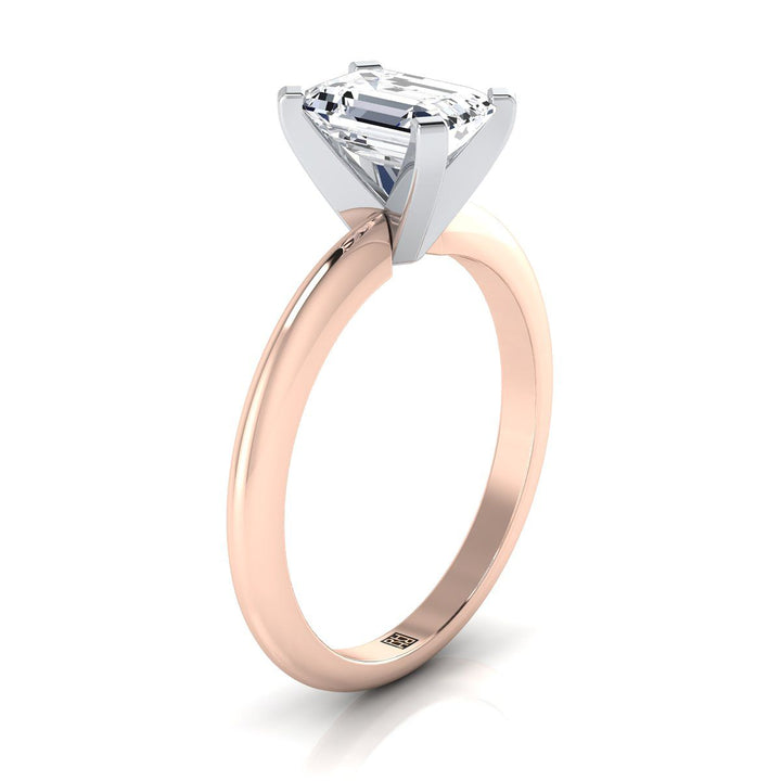The Lolette Select Solitaire Engagement Ring with Lab Diamond in 14K Rose Gold - view 2