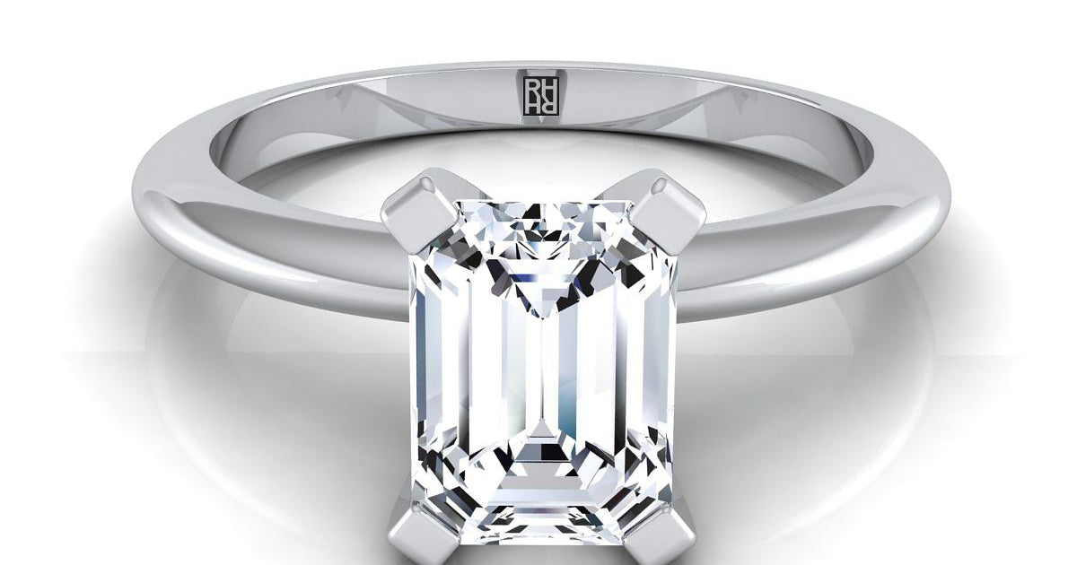 Lolette Solitaire Setting, 18K White Gold | RockHer