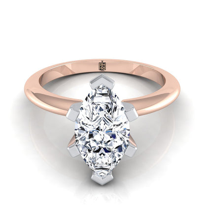 The Lolette Select Solitaire Engagement Ring with Lab Diamond in 14K Rose Gold - view 1