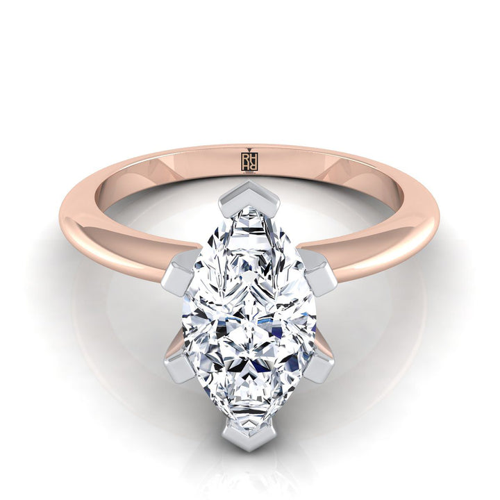 The Lolette Select Solitaire Engagement Ring with Lab Diamond in 14K Rose Gold - view 1