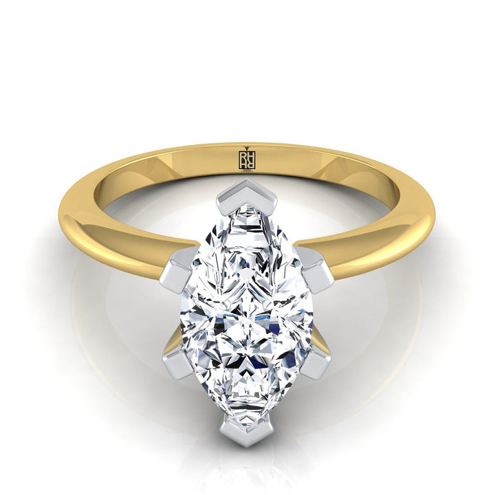 The Lolette Select Solitaire Engagement Ring with Lab Diamond in 18K Yellow Gold - view 1