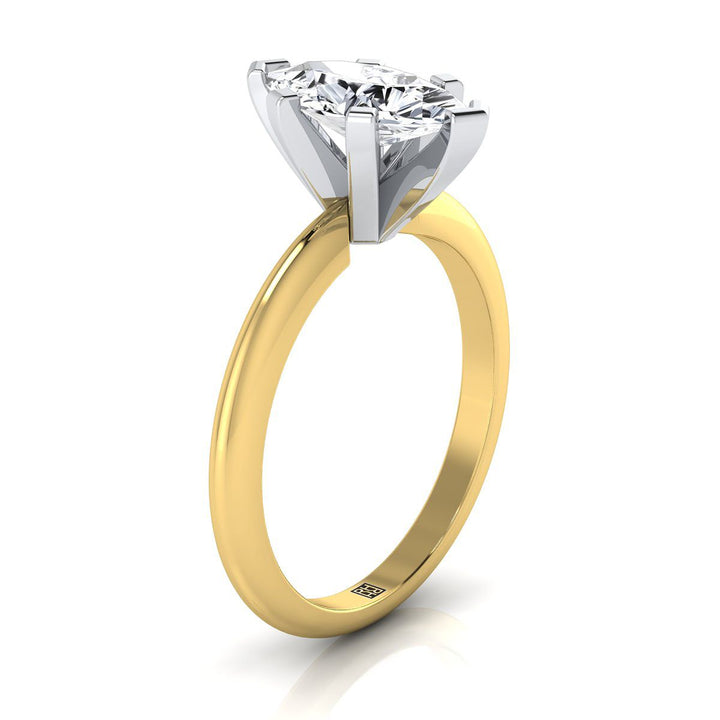 The Lolette Select Solitaire Engagement Ring with Lab Diamond in 18K Yellow Gold - view 2