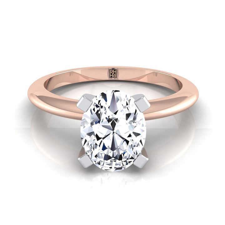 The Lolette Select Solitaire Engagement Ring with Lab Diamond in 14K Rose Gold - view 1