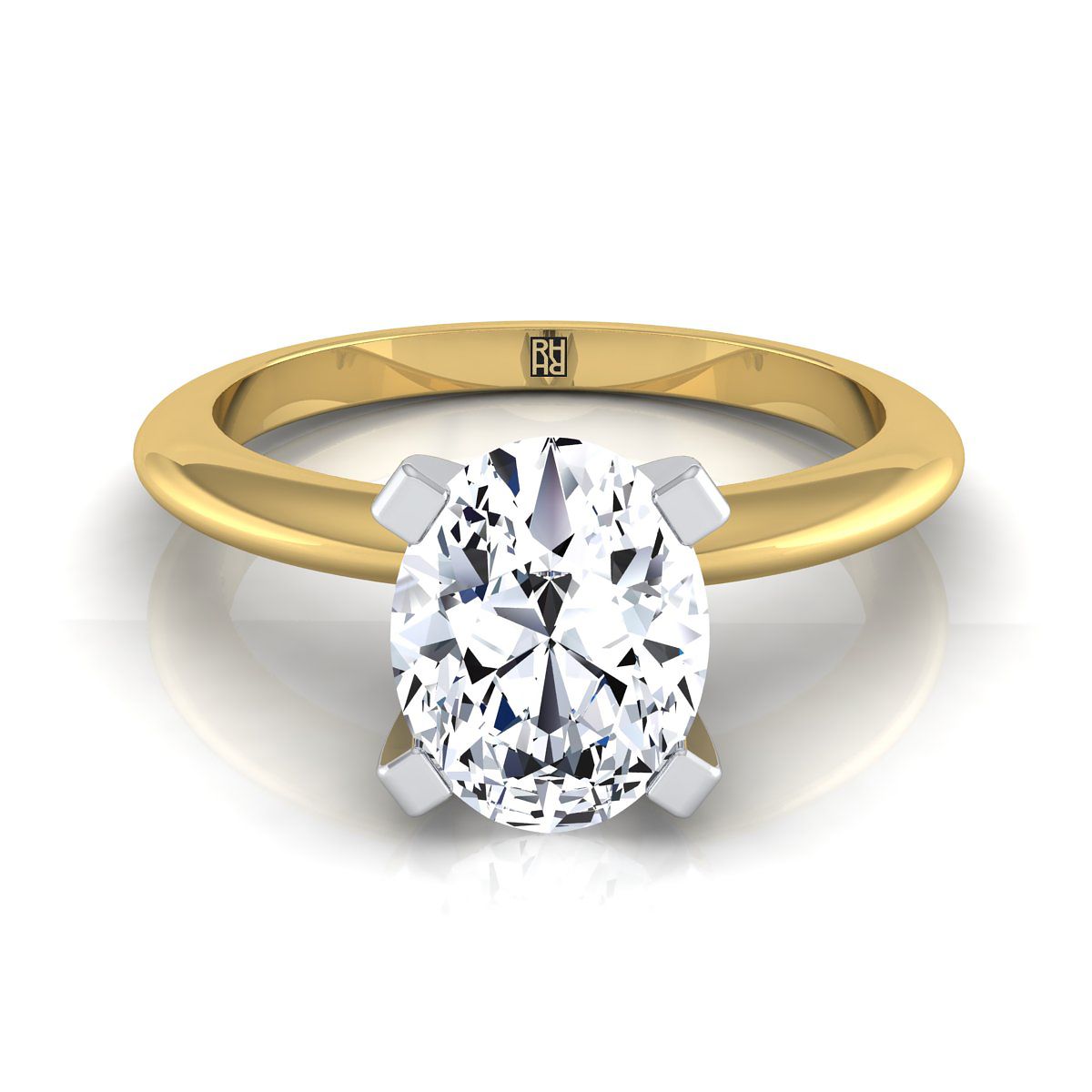 Lolette Select Solitaire Oval Lab Diamond Engagement Ring in 18K Yellow Gold | RockHer