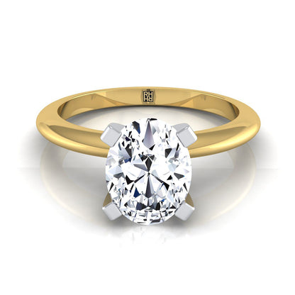Lolette Select Solitaire Oval Lab Diamond Engagement Ring in 18K Yellow Gold | RockHer