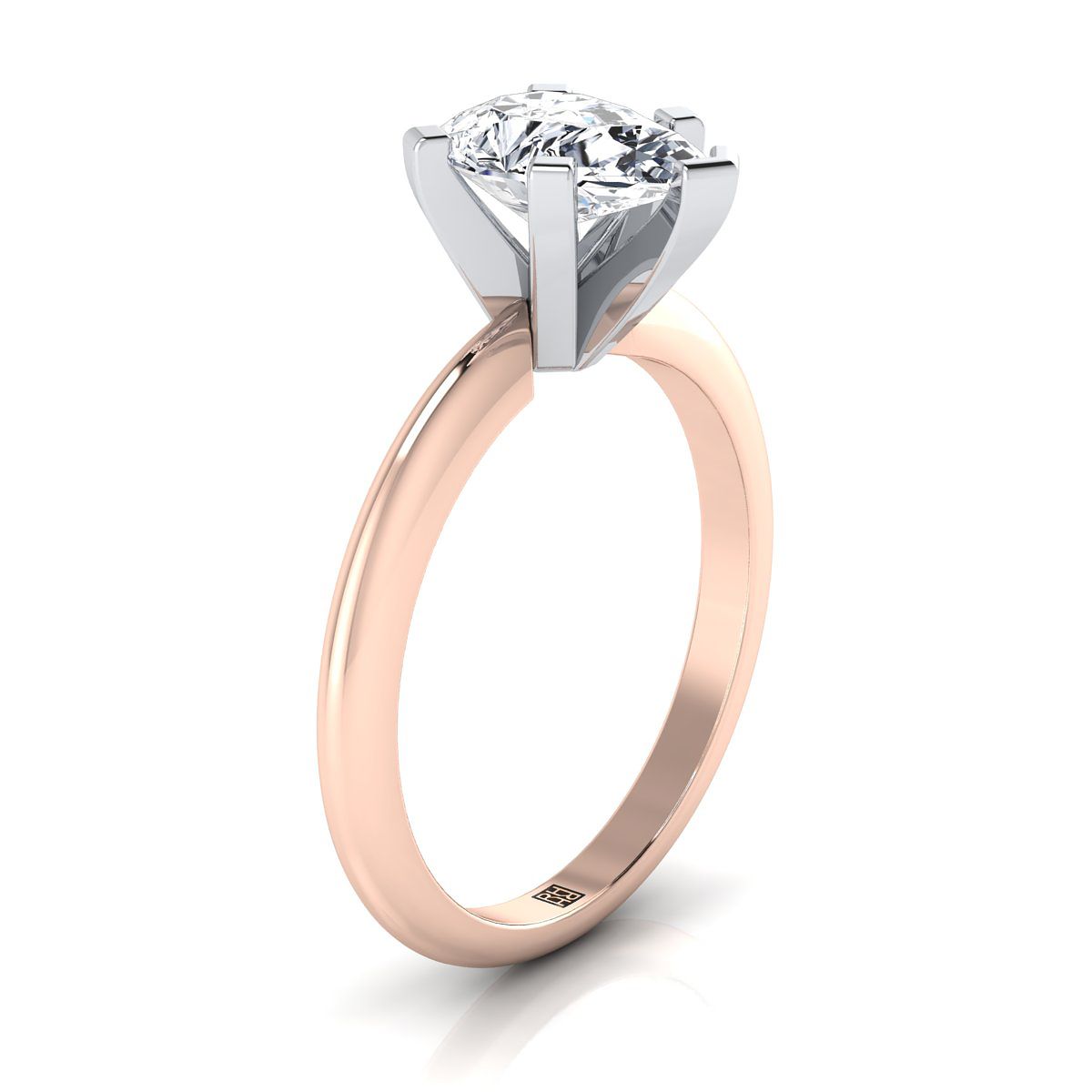 Select Solitaire styling on The Lolette pear engagement ring setting | RockHer