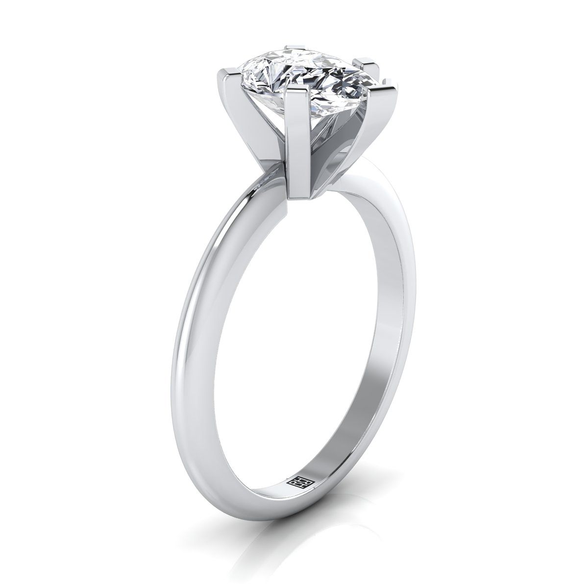 Select Solitaire styling on The Lolette pear engagement ring setting | RockHer