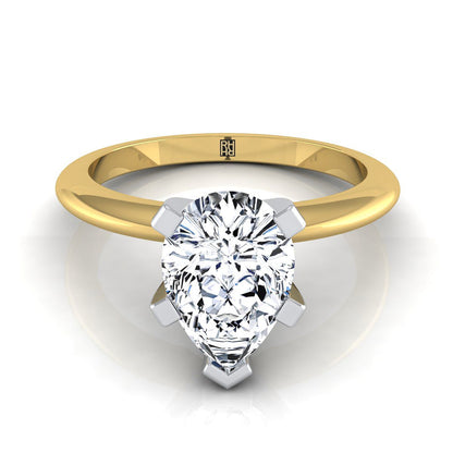 The Lolette Select Solitaire Engagement Ring with Lab Diamond in 18K Yellow Gold - view 1