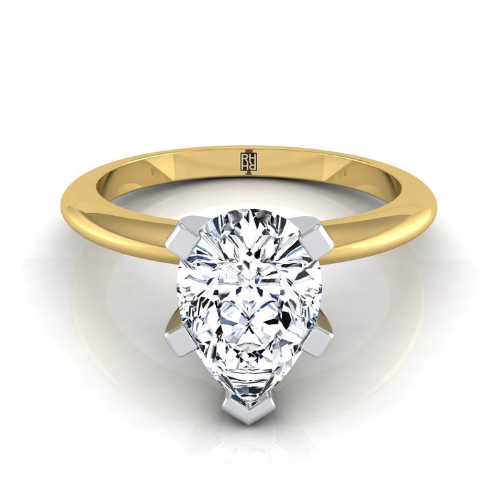 The Lolette Select Solitaire Engagement Ring with Lab Diamond in 18K Yellow Gold - view 1