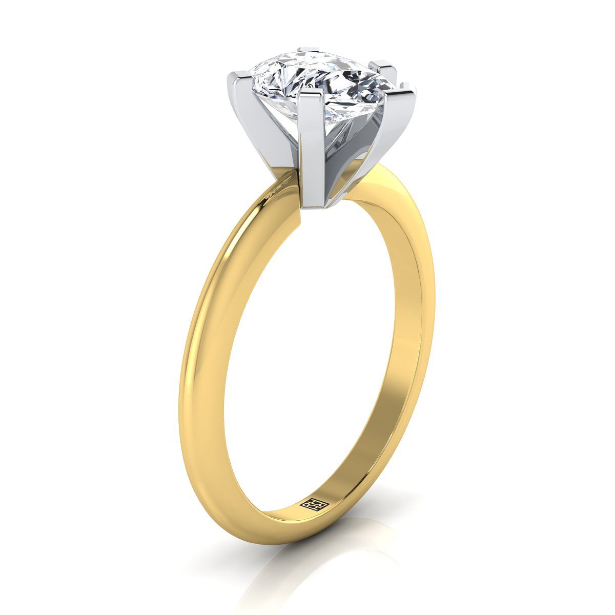 Select Solitaire styling on The Lolette pear engagement ring setting | RockHer