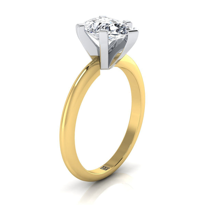 The Lolette Select Solitaire Engagement Ring with Lab Diamond in 18K Yellow Gold - view 2