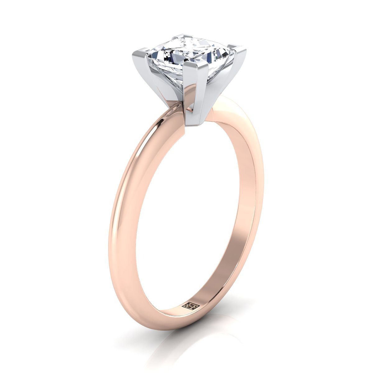 Select Solitaire styling on The Lolette princess engagement ring setting | RockHer