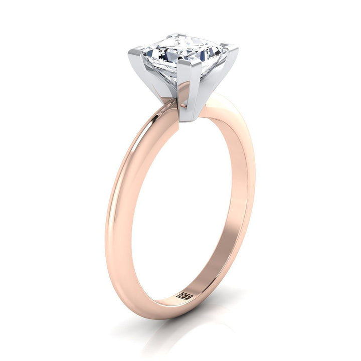 The Lolette Select Solitaire Engagement Ring with Lab Diamond in 14K Rose Gold - view 2