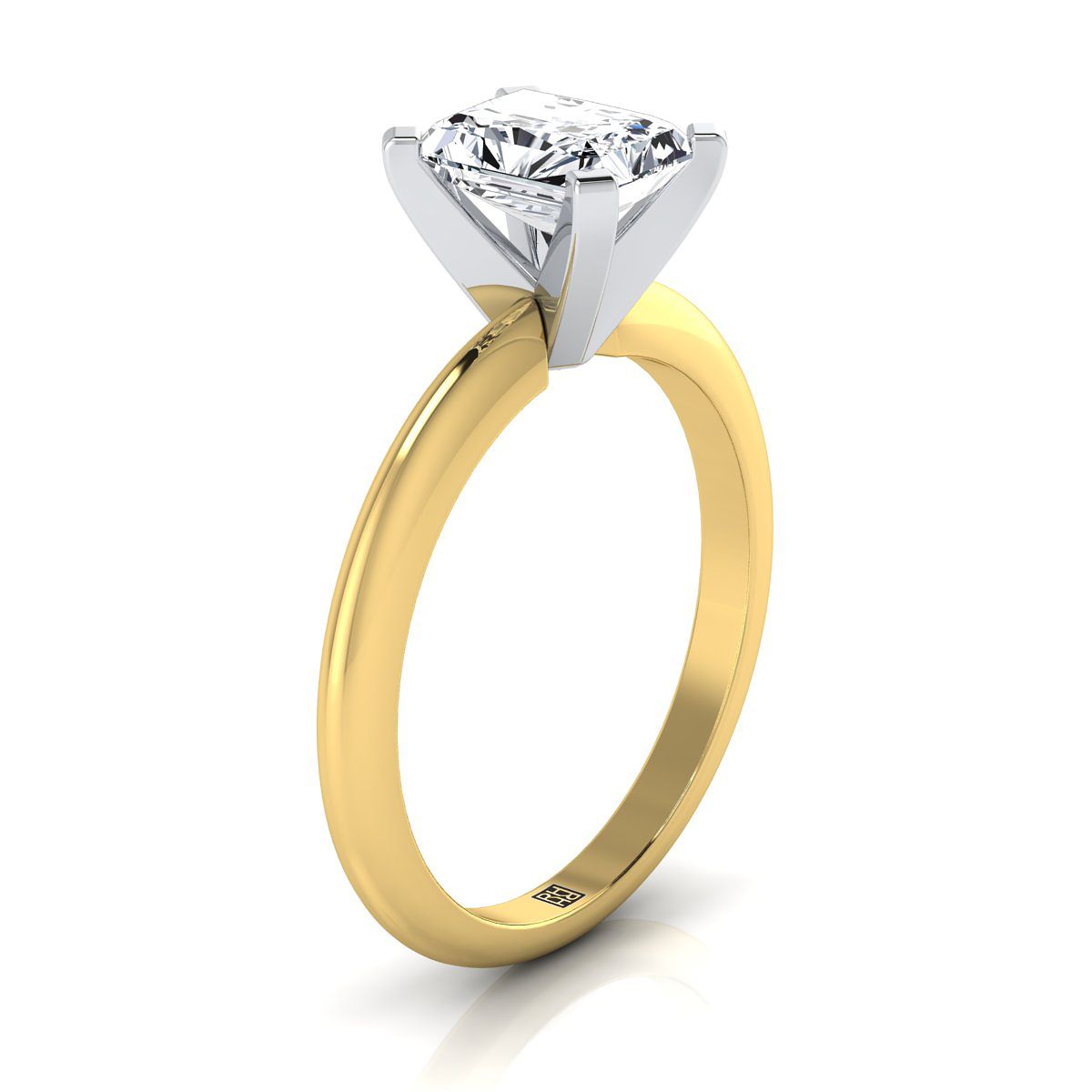 Select Solitaire Cut styling on The Lolette radiant engagement ring setting | RockHer