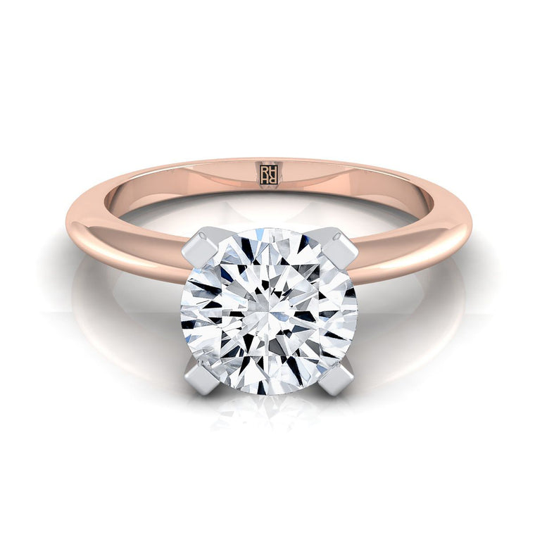 The Lolette Select Solitaire Round Lab Diamond Engagement Ring in 14K Rose Gold